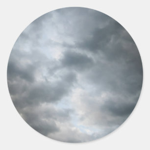 Sticker Rond Nuages de tempête en panne