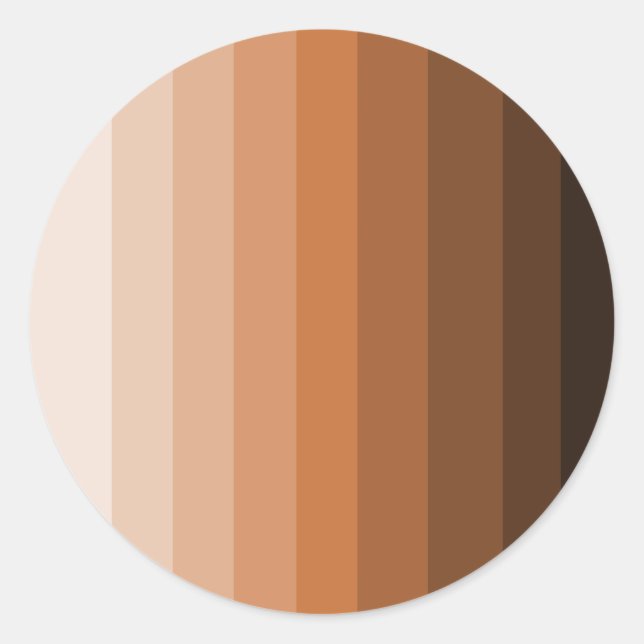 Sticker Rond Nuances de l'autocollant Brown (Devant)