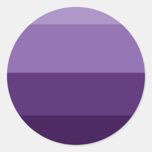 Sticker Rond Nuances de rayures violettes foncées et claires po