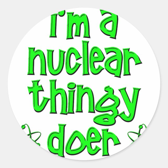 Sticker Rond nucléaire drôle (Devant)