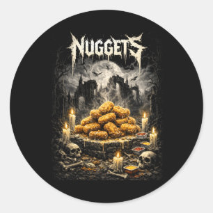 Sticker Rond Nuggets drôles de style de musique rock Amour de n