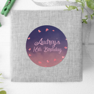 Sticker Rond Nuit à Paris Anniversaire