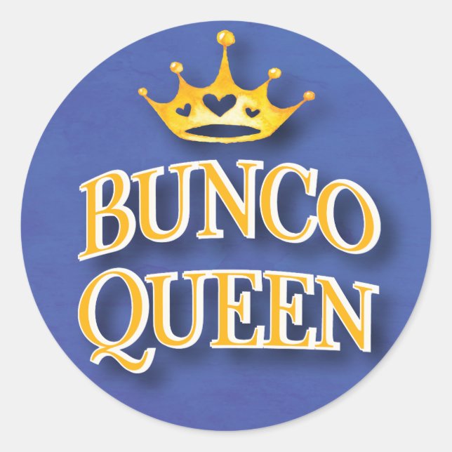 Sticker Rond Nuit de jeu de la reine Bunco (Devant)