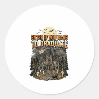 Sticker Rond Nuit de l'Académie ensorcelée d'Halloween