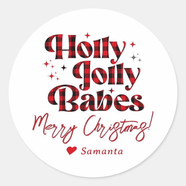 Sticker Rond Nuit de Noël entre filles Slumber (Devant)