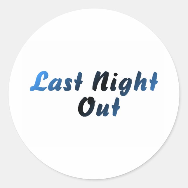 Sticker Rond Nuit dernière (bleu) (Devant)