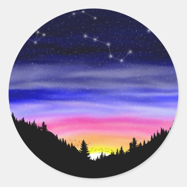 Sticker Rond Nuit Diamond (Devant)