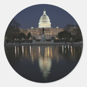 Sticker Rond Nuit du Capitole américain