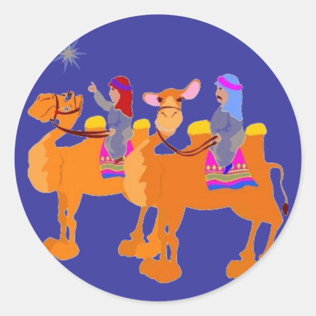 Sticker Rond nuit étoilée (Devant)