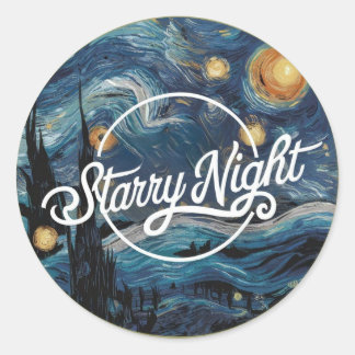 Sticker Rond nuit étoilée