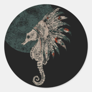 Sticker Rond nuit maternelle