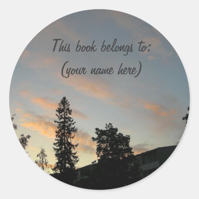 Sticker Rond Nuit noire (Devant)