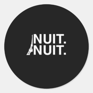 Sticker Rond Nuit Paris