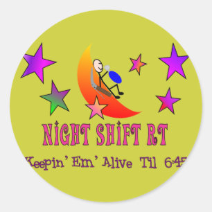 Sticker Rond Nuit Shift RT MOON Stick Man