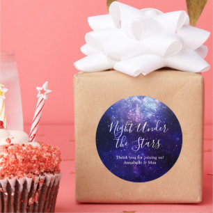 Sticker Rond Nuit sous les étoiles Galaxy