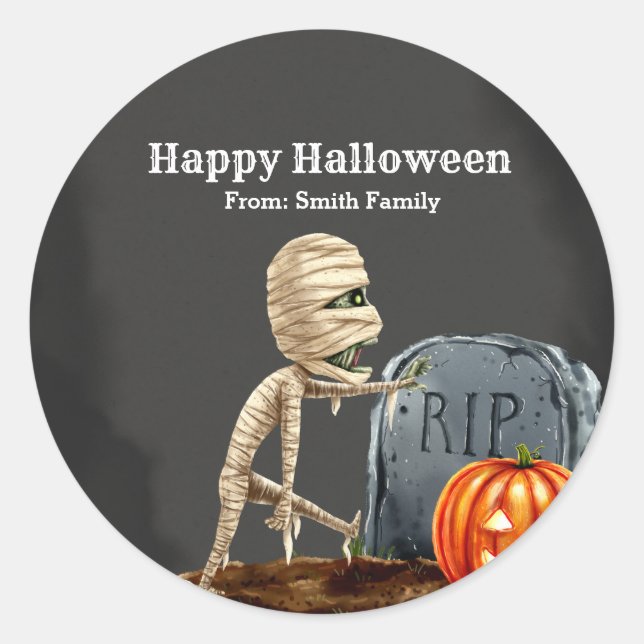 Sticker Rond Nuit Spooktaculaire (Devant)