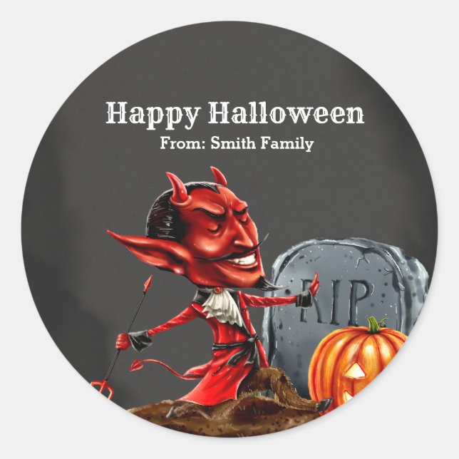 Sticker Rond Nuit Spooktaculaire (Devant)