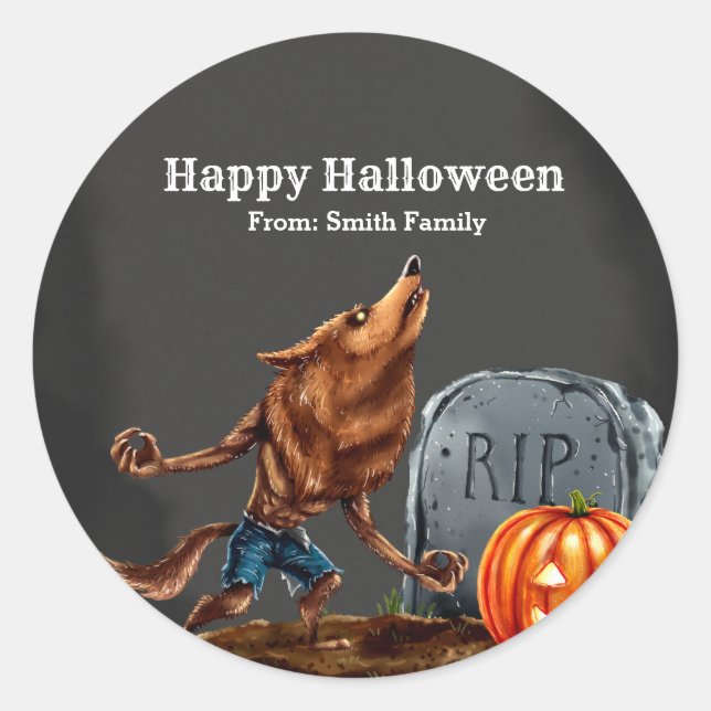 Sticker Rond Nuit Spooktaculaire (Devant)