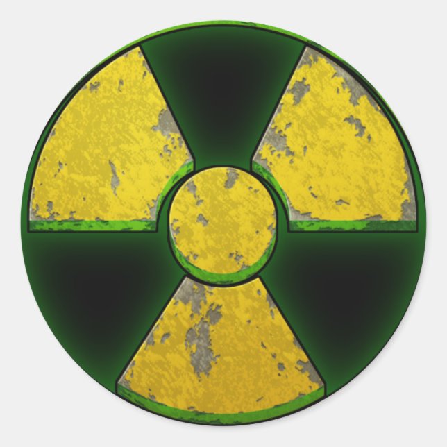 Sticker Rond Nuke jaune (Devant)
