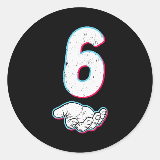 Sticker Rond Number 67 Matching Six Seven 6 7 Meme 6 7 Hallowee (Devant)