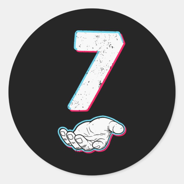 Sticker Rond Number 67 Matching Six Seven 6 7 Meme 6 7 Hallowee (Devant)