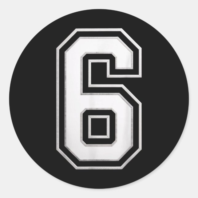 Sticker Rond Number 6 67 Meme Matching  (Devant)