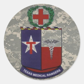 Sticker Rond numérique, texas médical Rangers no blue