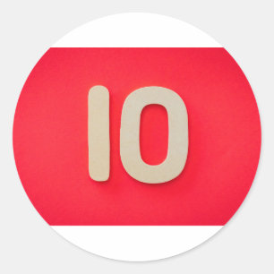 STICKER ROND NUMÉRO 10