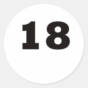 Sticker Rond Numéro 18