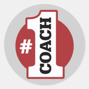 Sticker Rond Numéro 1 Coach