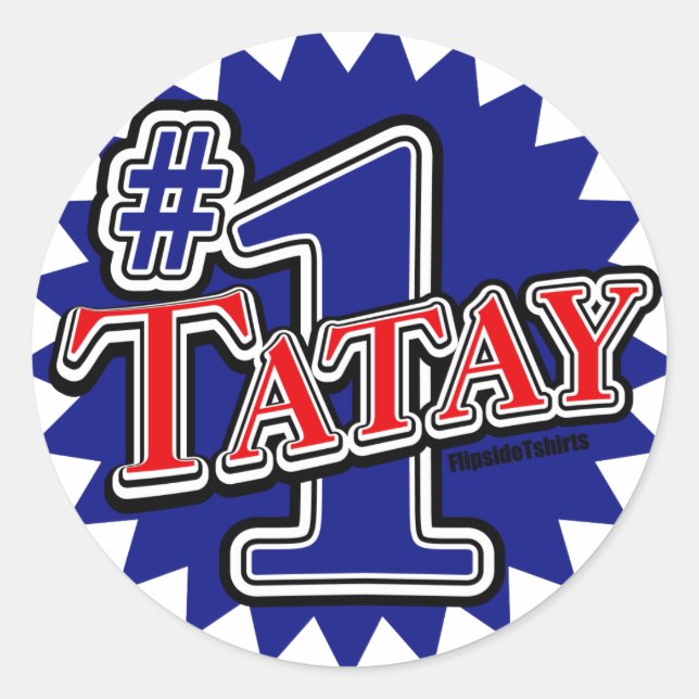 Sticker Rond Numéro 1 Tatay (Devant)