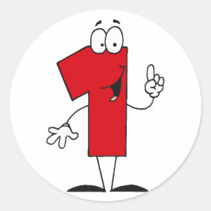 Sticker Rond Numéro 1er Anniversaire T-shirts et cadeaux