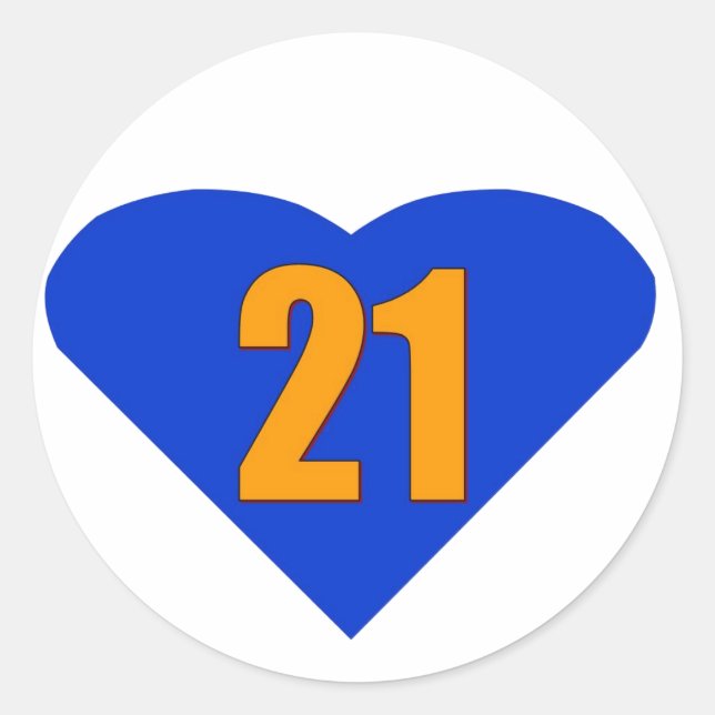 Sticker Rond Numéro 21 (Devant)