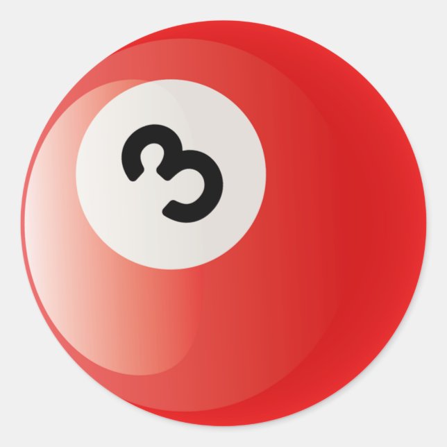 STICKER ROND NUMÉRO 3 MILLIARDS DE BALL (Devant)