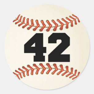 Sticker Rond Numéro 42 Baseball