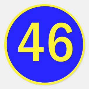 Sticker Rond numéro 46 dans un cercle