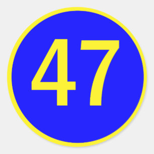 Sticker Rond numéro 47 dans un cercle