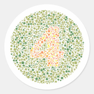 Sticker Rond Numéro 4 Cercle d'essai Ishihara