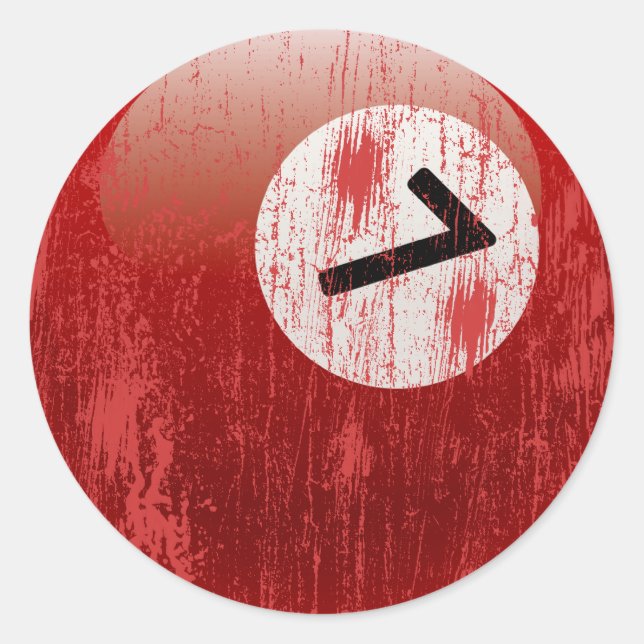 STICKER ROND NUMÉRO 7 BILLIARDS BALL - ÉRODÉS ET ÂGÉS (Devant)