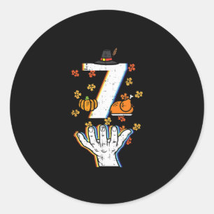 Sticker Rond Numéro 7 Correspondant 67 Mème Thanksgiving 6 7 Ho