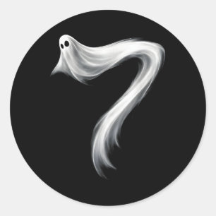 Sticker Rond Numéro 7 Fantôme Drôle Six Sept 67 Halloween Meme
