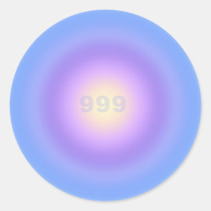 Sticker Rond Numéro d'ange 999 Libération - Numéros d'ange Dégr