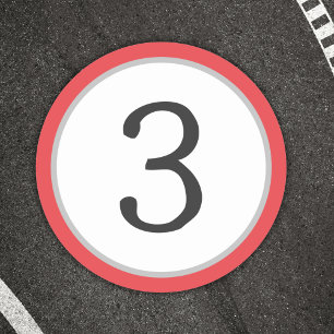 Sticker Rond Numéro de course