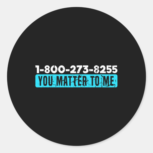 Sticker Rond Numéro de ligne d'appel du suicide Sensibilisation (Devant)