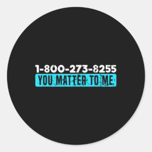 Sticker Rond Numéro de ligne d'appel du suicide Sensibilisation