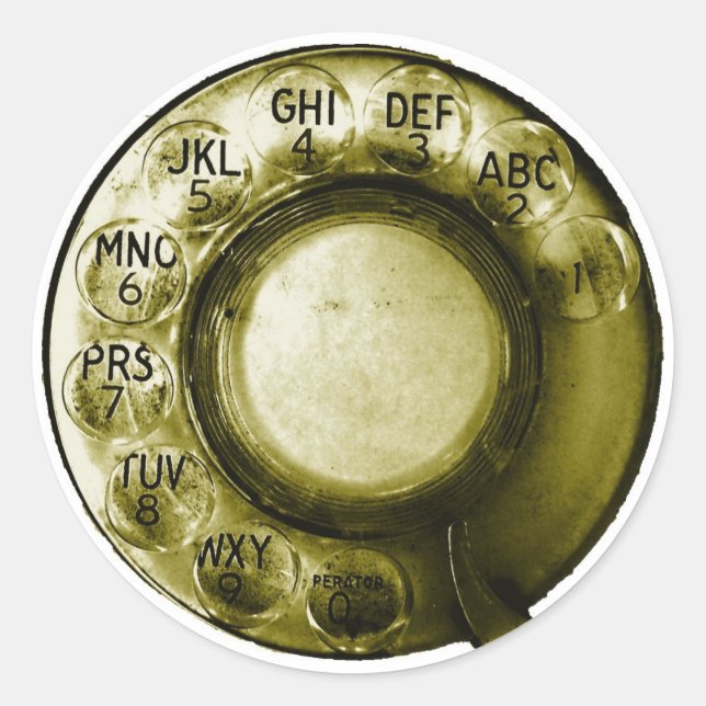 Sticker Rond Numéro de téléphone (Devant)