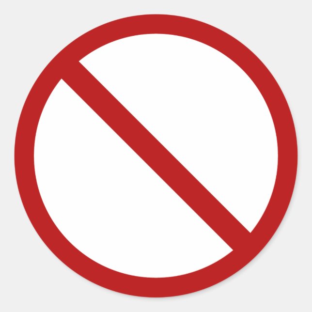 Sticker Rond Numéro international officiel ISO 3864-1 (Devant)