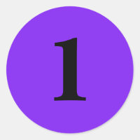 Numéro Un offre simple 1 violet noir
