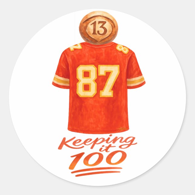 Sticker Rond Numerology It Adds Up: Keeping It 100 (Devant)