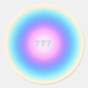 Sticker Rond Numéros d'ange 777 - Bonne fortune